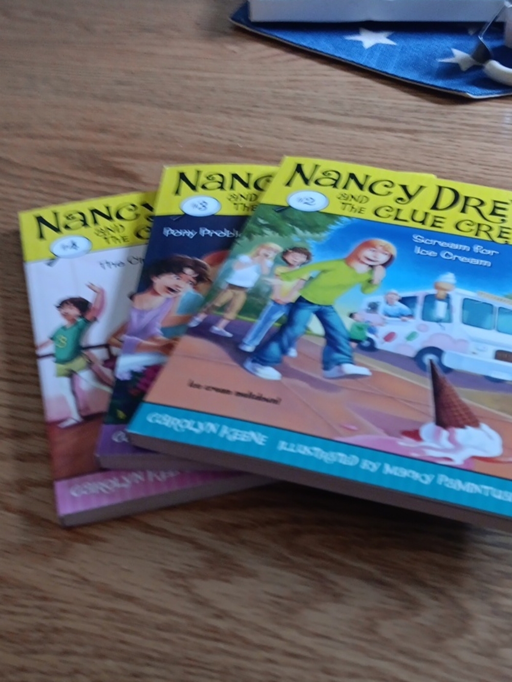 Nancy Drew and the Clue Crew Paperback Book Lot - Yellow & Blue Covers 3set